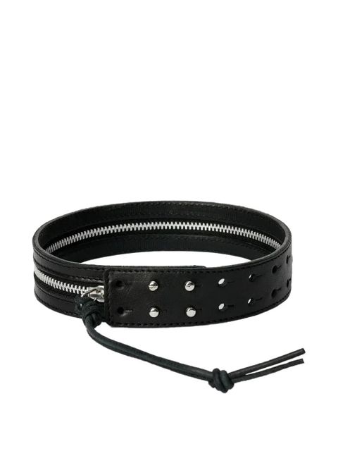 OUR LEGACY zip-detail studded choker - Black - zdjęcie produktu nr 1