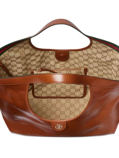Gucci large Giglio GG tote bag - Brown