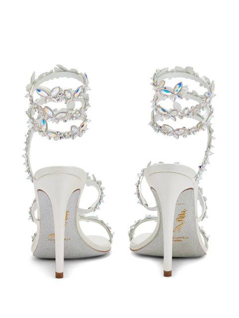 René Caovilla 105mm Cleo sandals - White