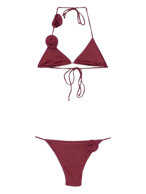 La Reveche Ashar rose-embellished triangle bikini - Red - zdjęcie produktu nr 1