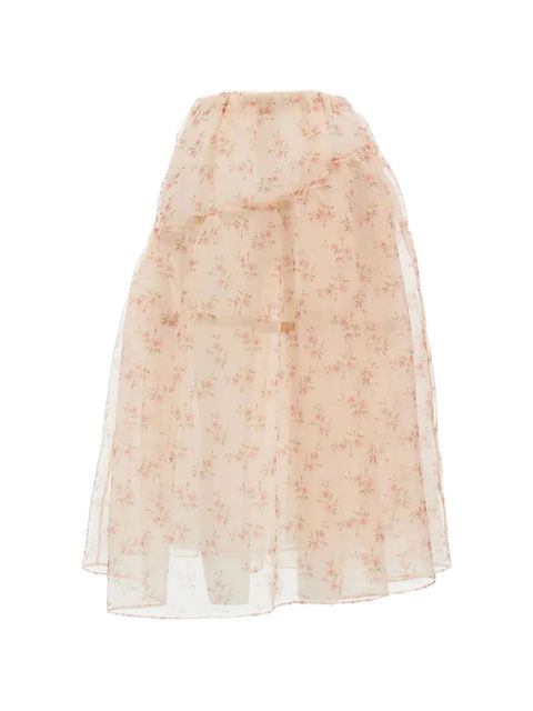Simone Rocha floral-patterned midi skirt - Neutrals - zdjęcie produktu nr 2