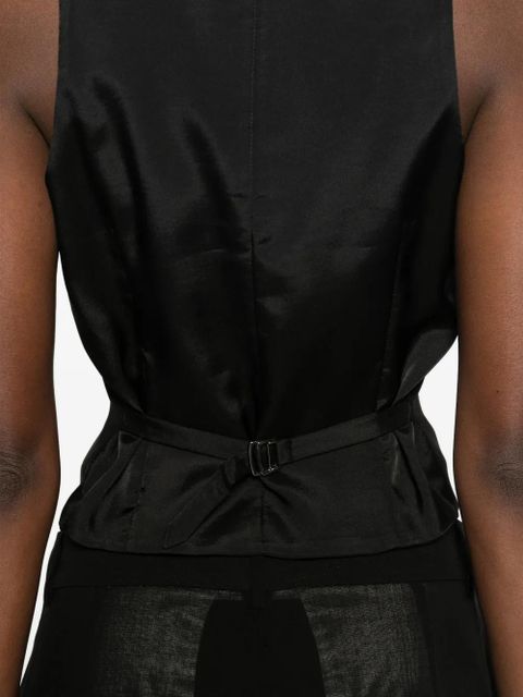 Blumarine button gilet - Black