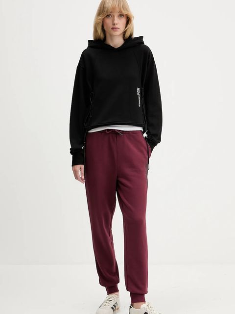 Karl Lagerfeld Jeans spodnie dresowe kolor bordowy z nadrukiem A1W10058
