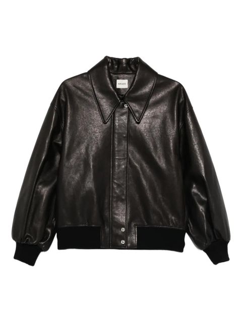 KHAITE collared leather jacket - Black - zdjęcie produktu nr 1