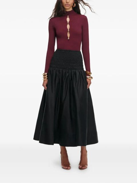 Self-Portrait keyhole-embellishment top - Red - zdjęcie produktu nr 2