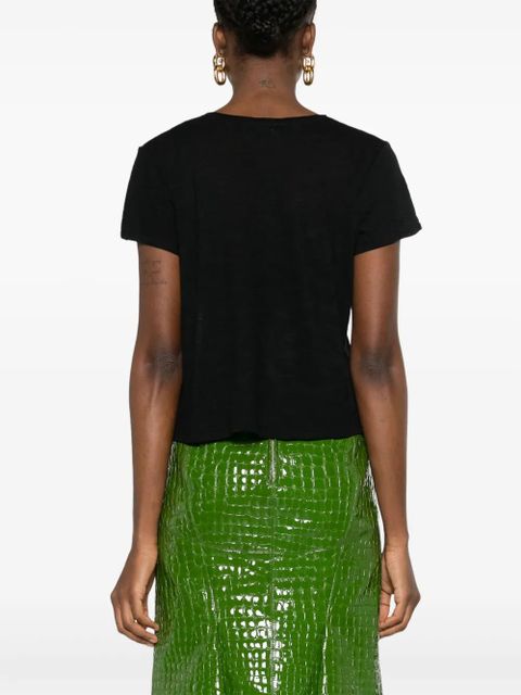 TOM FORD semi-sheer mélange T-shirt - Black - zdjęcie produktu nr 2