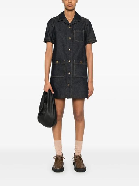 Moncler denim mini dress - Blue