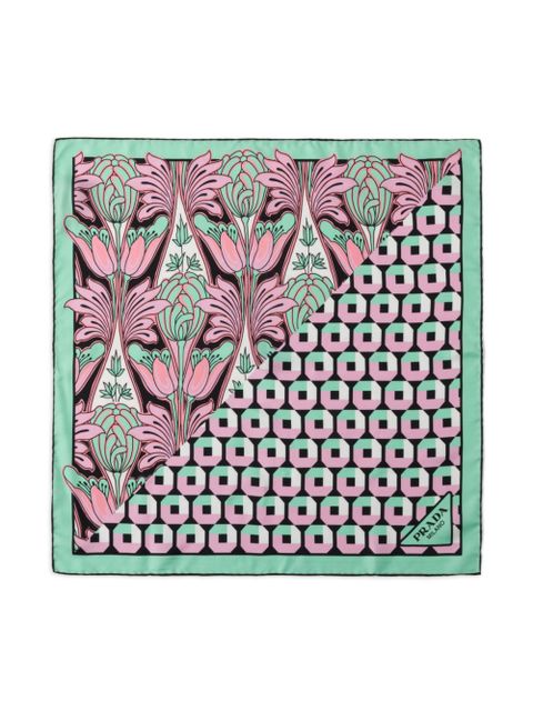 Prada silk scarf - Green