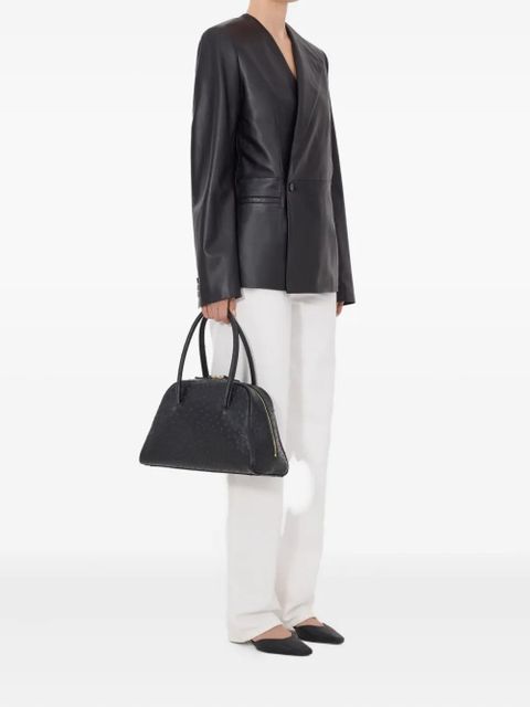 LouLou de Saison Paoli asymmetric lapel leather jacket - Black - zdjęcie produktu nr 2