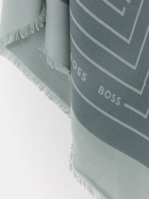 BOSS chusta z domieszką jedwabiu Laik - zdjęcie produktu nr 2