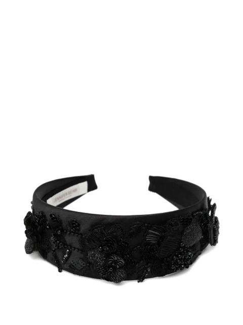 Jennifer Behr floral beaded headband - Black - zdjęcie produktu nr 2