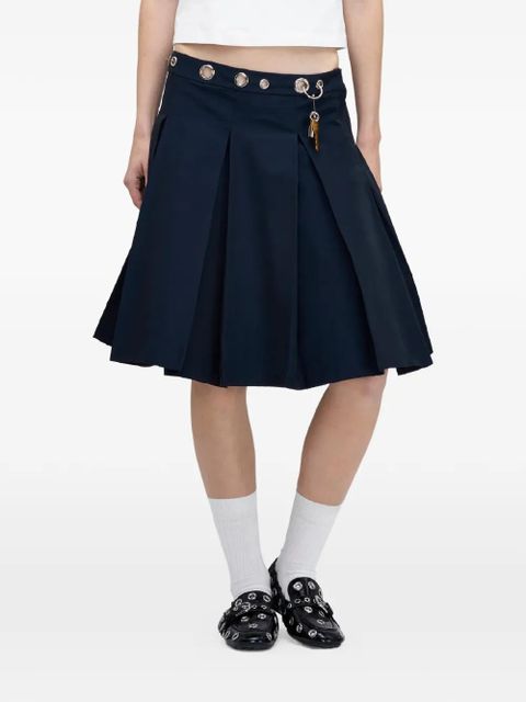 Marc Jacobs safety-pin pleated midi skirt - Blue