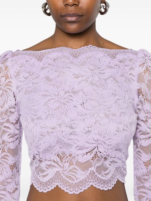 Rabanne lace crop top - Purple