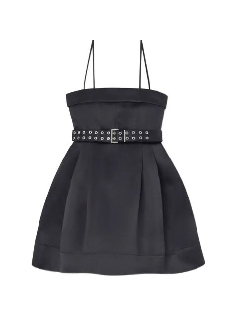 GANNI belted spaghetti-strap mini dress - Black - zdjęcie produktu nr 1
