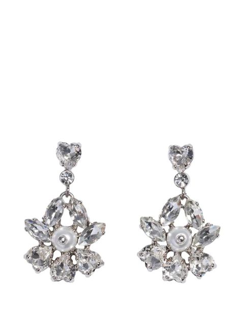 Simone Rocha crystal-embellished drop earrings - Silver - zdjęcie produktu nr 1