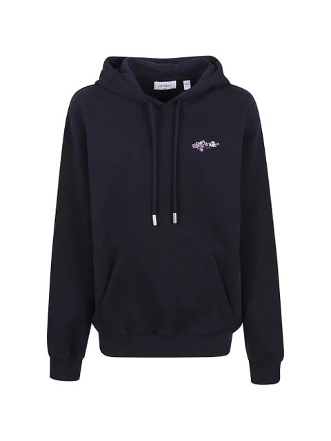 Off-White Dripped Watercol Arrow graphic-print hoodie - Blue - zdjęcie produktu nr 1