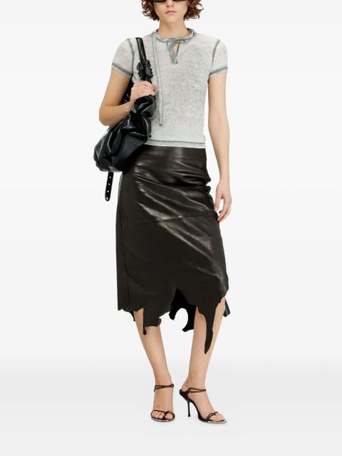 Diesel T-Eresa ribbed T-shirt - Grey - zdjęcie produktu nr 2