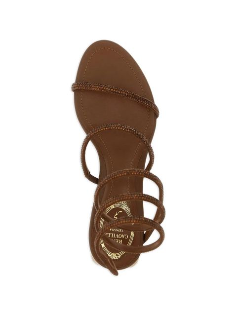 René Caovilla Cleo coiled-strap leather sandals - Brown