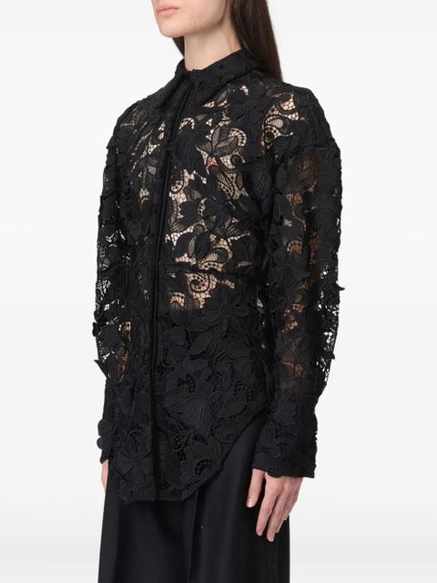 Blumarine macrame-lace shirt - Black - zdjęcie produktu nr 2