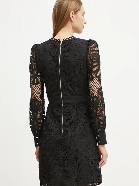 Morgan sukienka ROSLAX kolor czarny mini prosta ROSLAX