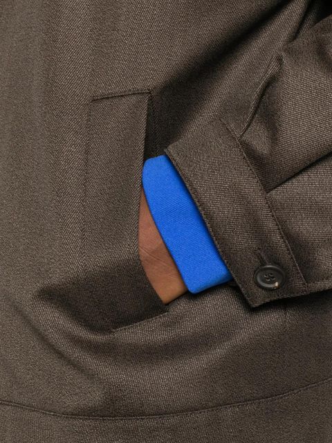 Miu Miu logo-embroidered jacket - Brown