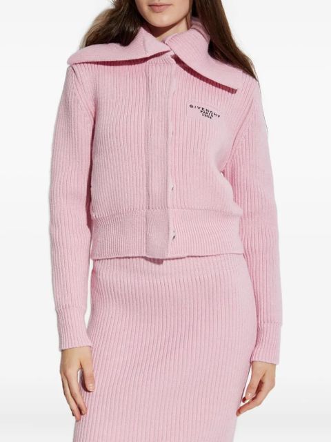 Givenchy ribbed-knit cardigan - Pink - zdjęcie produktu nr 2