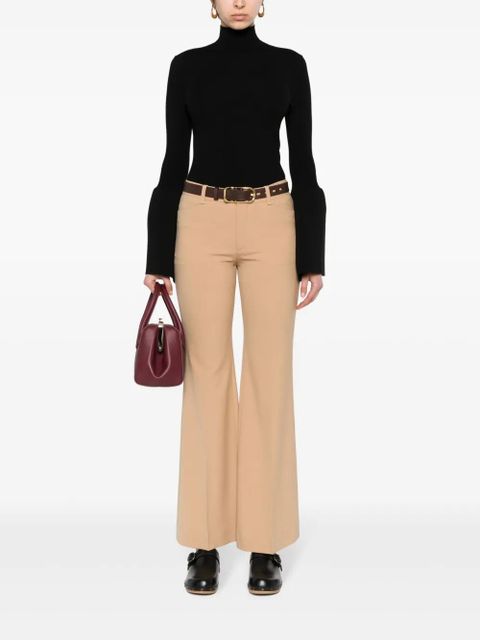Chloé wool-blend flared trousers - Neutrals