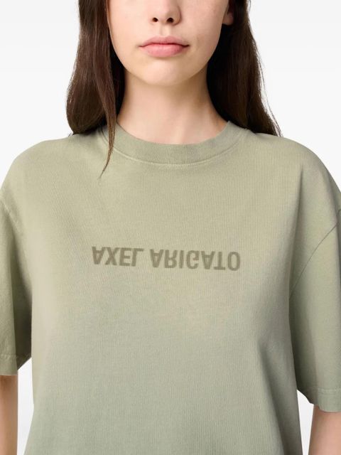 Axel Arigato cropped logo-print T-shirt - Green
