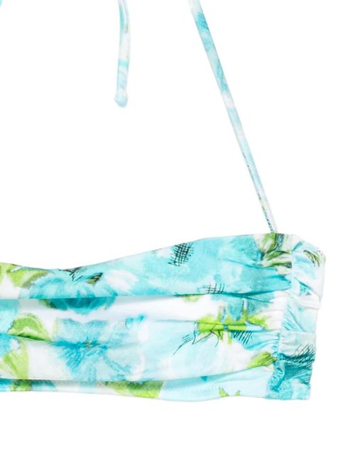 Chloé floral-print bikini top - Blue