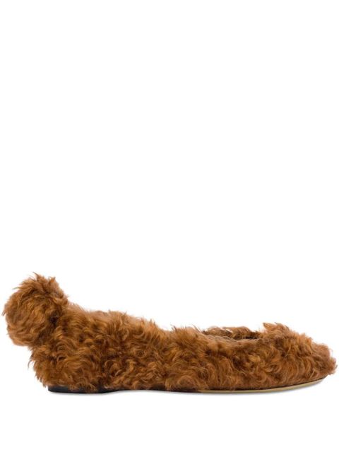 Moschino shearling ballet flats - Brown - zdjęcie produktu nr 1