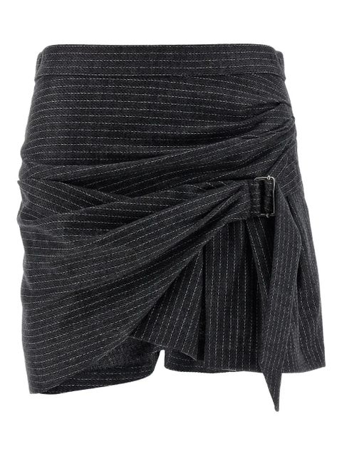 ISABEL MARANT Rosaria striped-pattern mini skirt - Grey - zdjęcie produktu nr 1