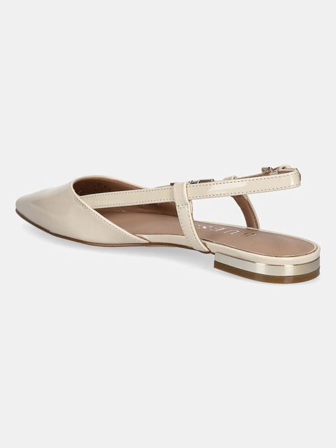 Guess baleriny FRANIE2 kolor beżowy z odkrytą piętą FLTFR2 PAF05