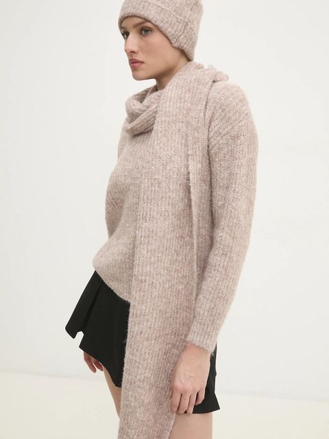 Answear.LAB sweter z wełną + szalik i czapka - zdjęcie produktu nr 1