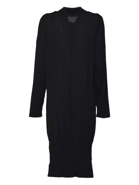 SOLOTRE buttoned knitted midi dress - Black