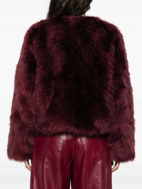 Simkhai Natasha faux-fur jacket - Red
