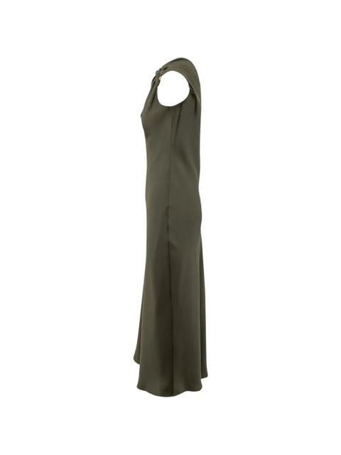 Max Mara one-shoulder knotted midi dress - Green
