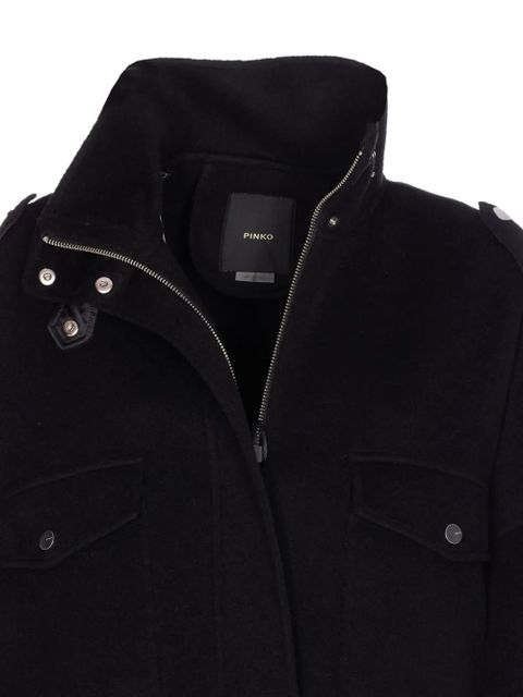 PINKO zip-up wool-blend jacket - Black