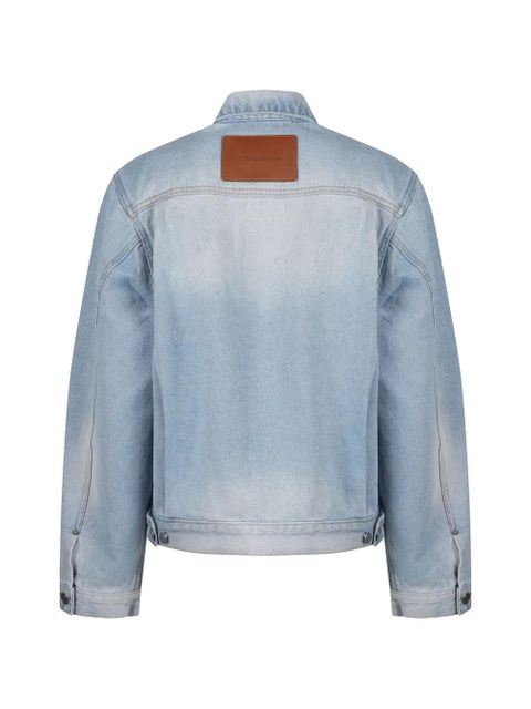 Victoria Beckham logo-patch denim jacket - Blue - zdjęcie produktu nr 2