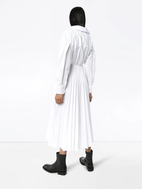 Valentino Garavani wrap pleated shirt dress - White