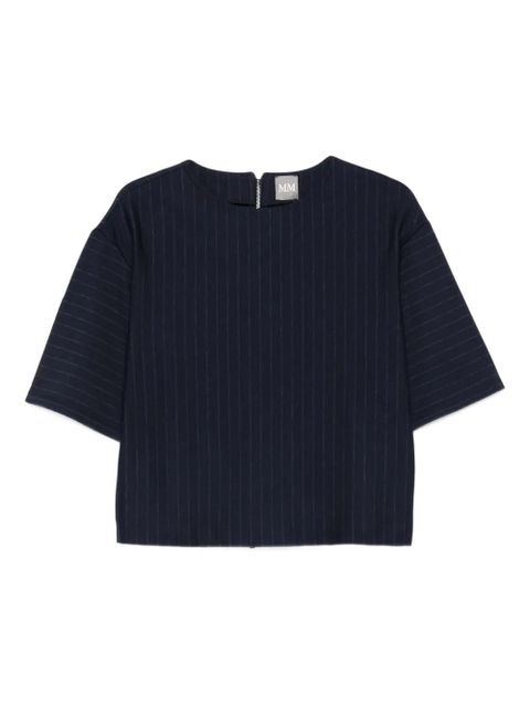 Max Mara pinstripe short-sleeved top - Blue - zdjęcie produktu nr 1