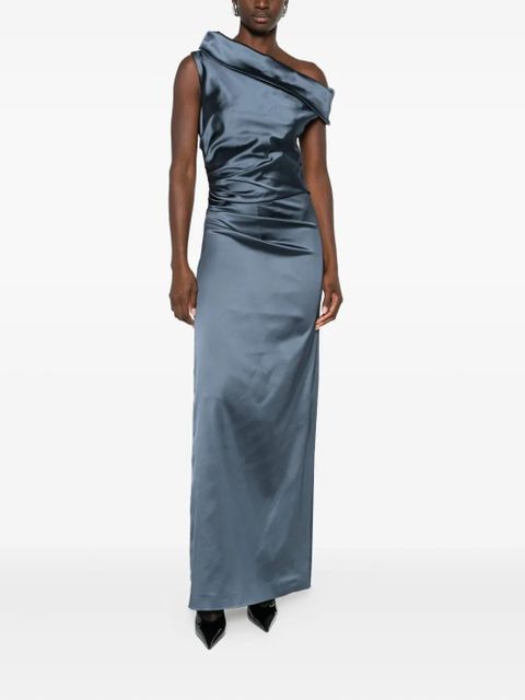 Max Mara draped off-shoulder dress - Blue - zdjęcie produktu nr 2