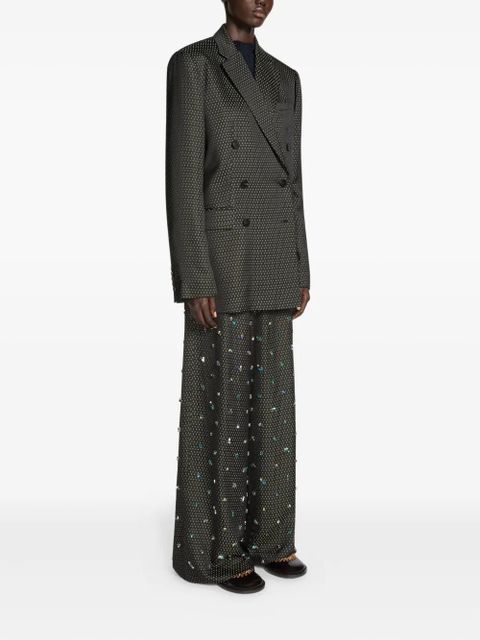 DRIES VAN NOTEN double-breasted jacquard blazer - Black - zdjęcie produktu nr 2