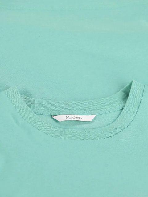 Max Mara chest-pocket embroidered-logo T-shirt - Green