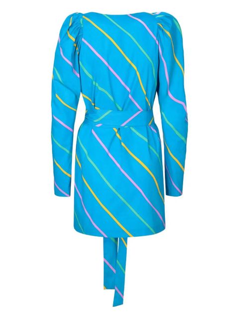 ROTATE BIRGER CHRISTENSEN puff-sleeve striped dress - Blue - zdjęcie produktu nr 2