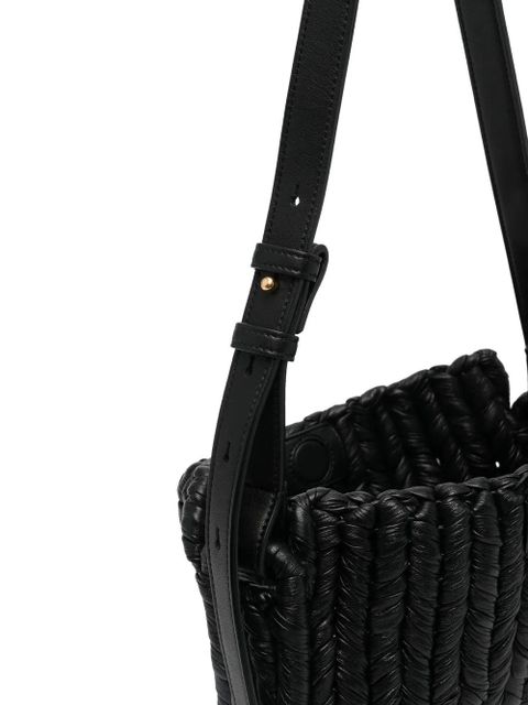 Nanushka woven shoulder bag - Black