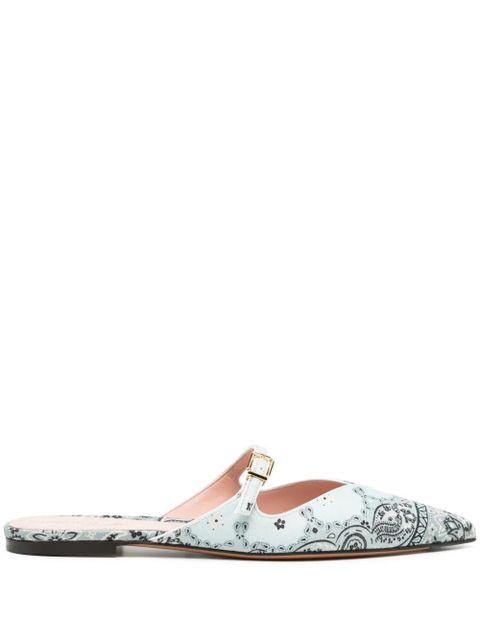 ZIMMERMANN Aura paisley-print mules - Blue - zdjęcie produktu nr 1