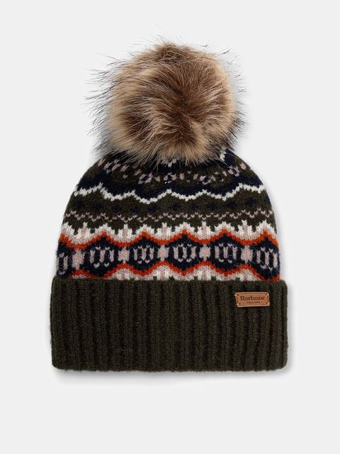 Barbour czapka kolor zielony LHA0608 - zdjęcie produktu nr 1