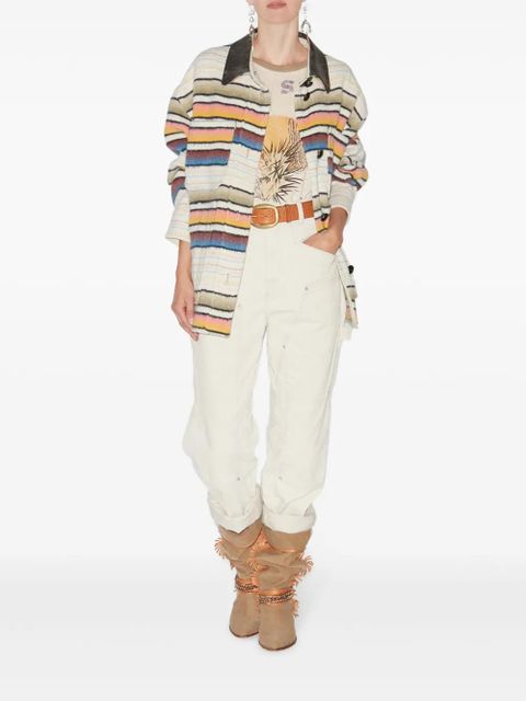 MARANT ÉTOILE Dayvi striped coat - Neutrals - zdjęcie produktu nr 2