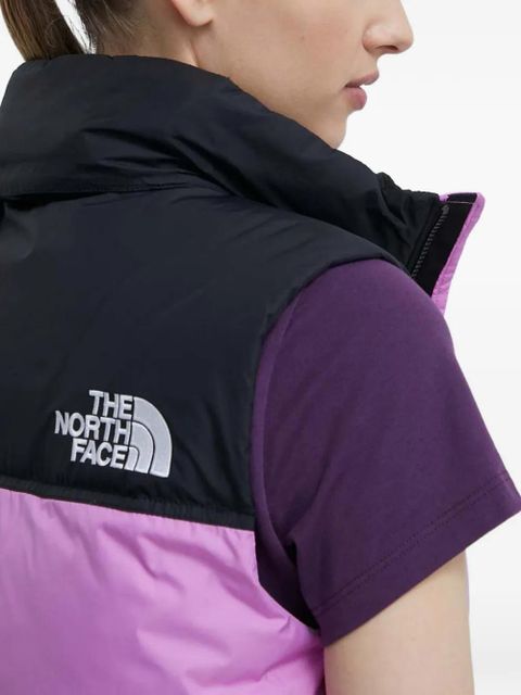 The North Face Nuptse hooded puffer gilet - Pink