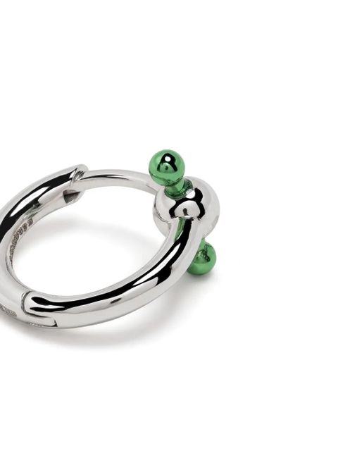 EÉRA 18kt white gold Bar mini hoop earring - Silver